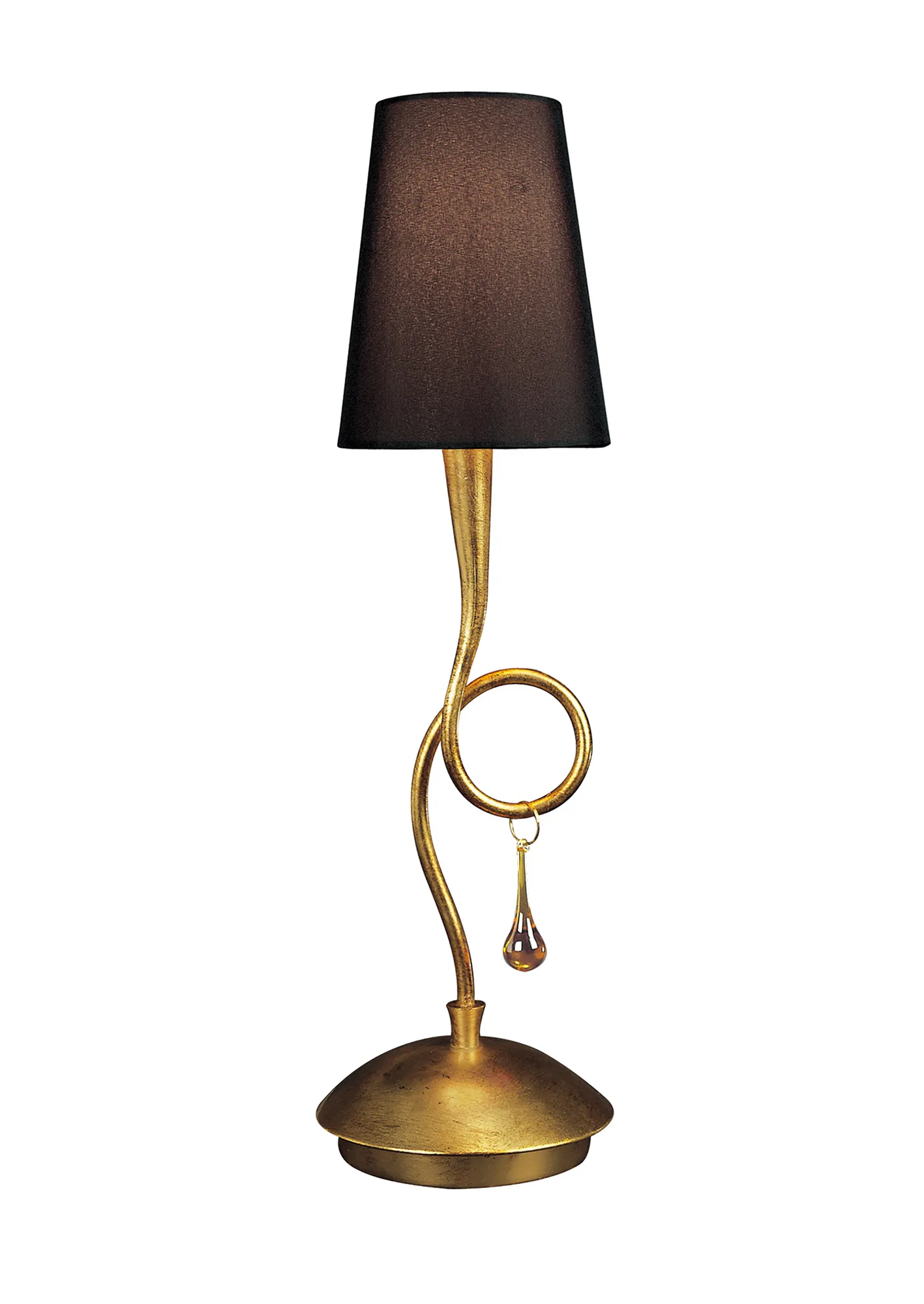 Paola Gold-Black Table Lamps Mantra Shaded Table Lamps